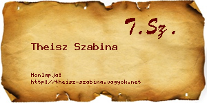 Theisz Szabina névjegykártya