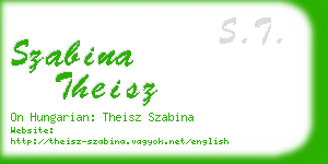 szabina theisz business card